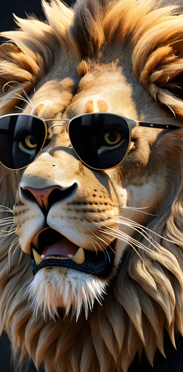 Lion with sunglasses
