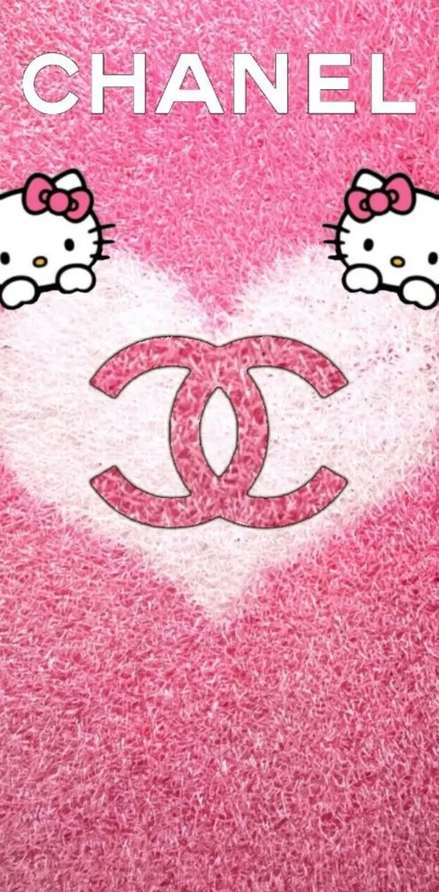 Hello kitty chanel, 3d, brands, chanel, designers hello kitty, neon lights,  pink, HD phone wallpaper