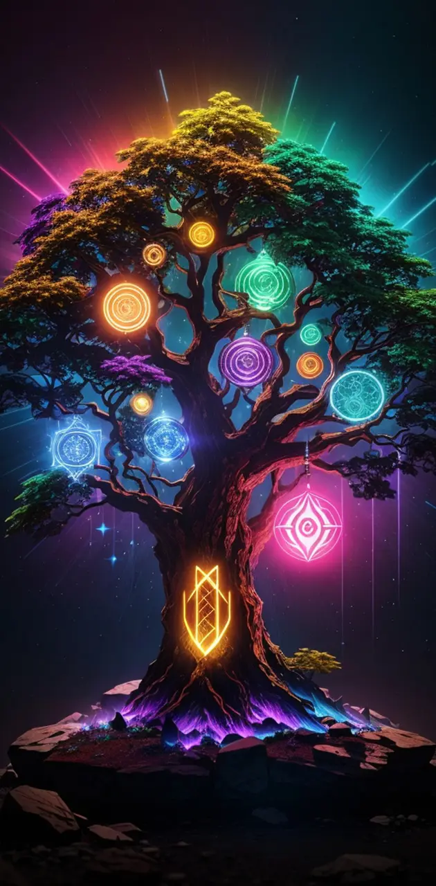 Tree of life neon