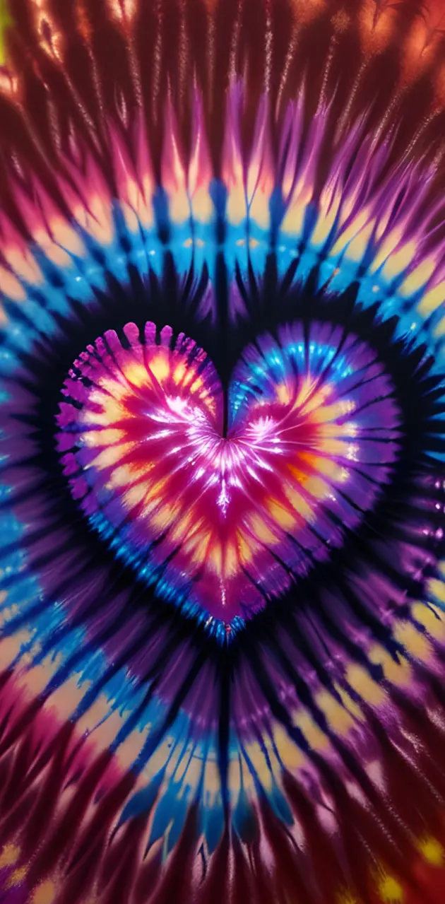 tie dyed Heart tight