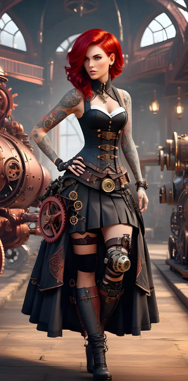 steampunk woman