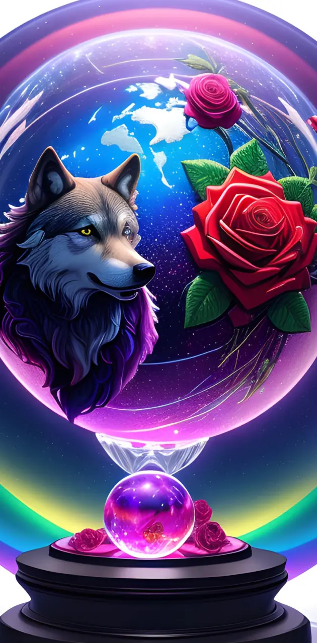 rose wolf crystalglobe