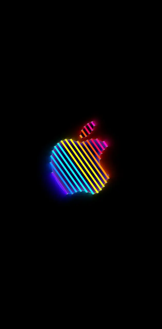 Apple logo neon