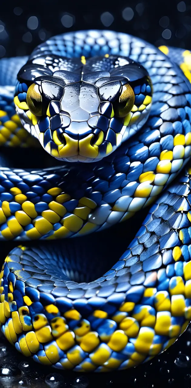Blue and Yellow Snake