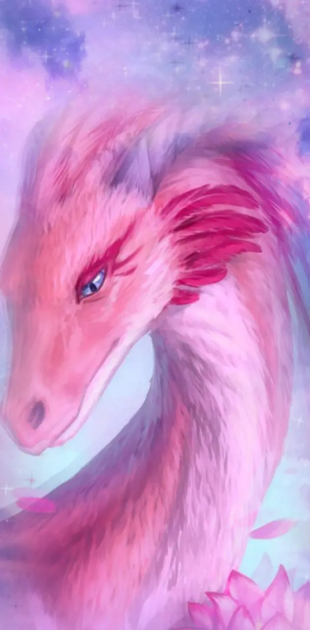 Fantasy pink dragon 