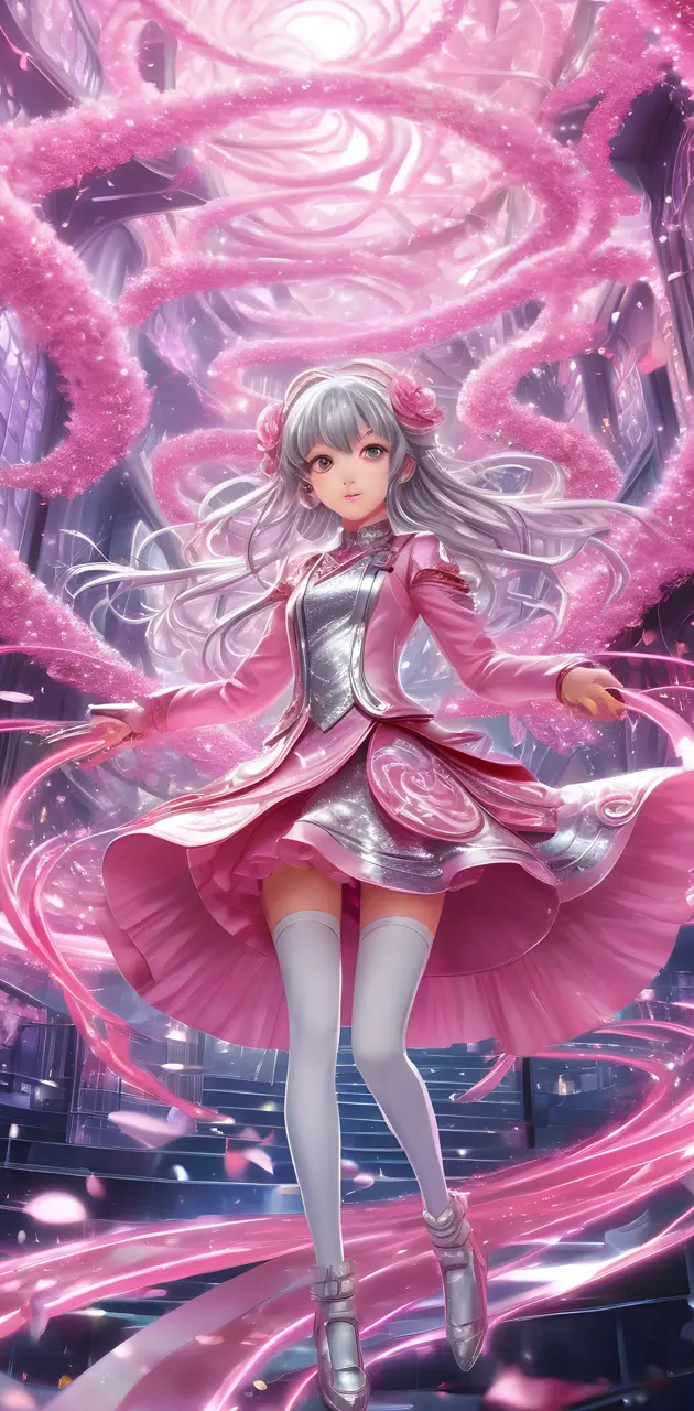 pink swirl girl