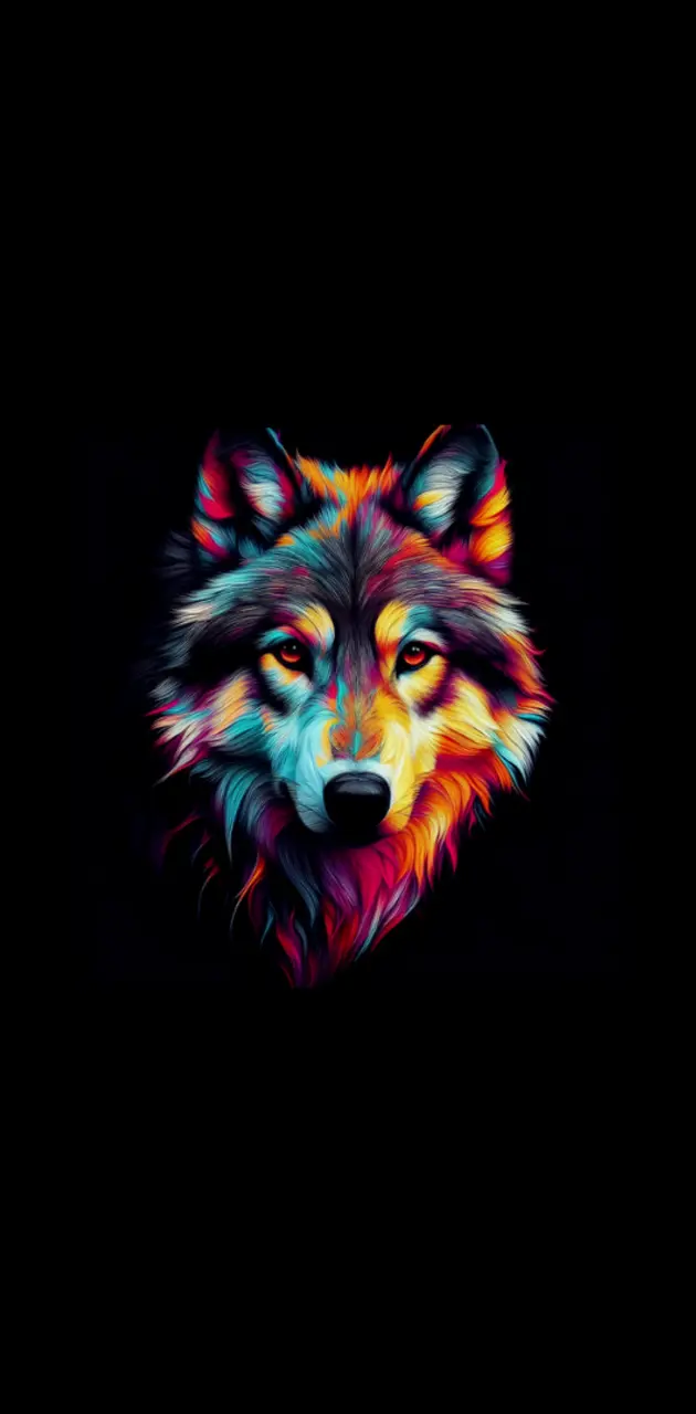 Colourful wolf 