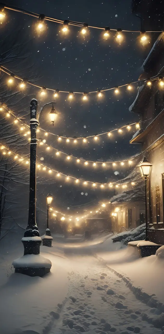 Magical winter night