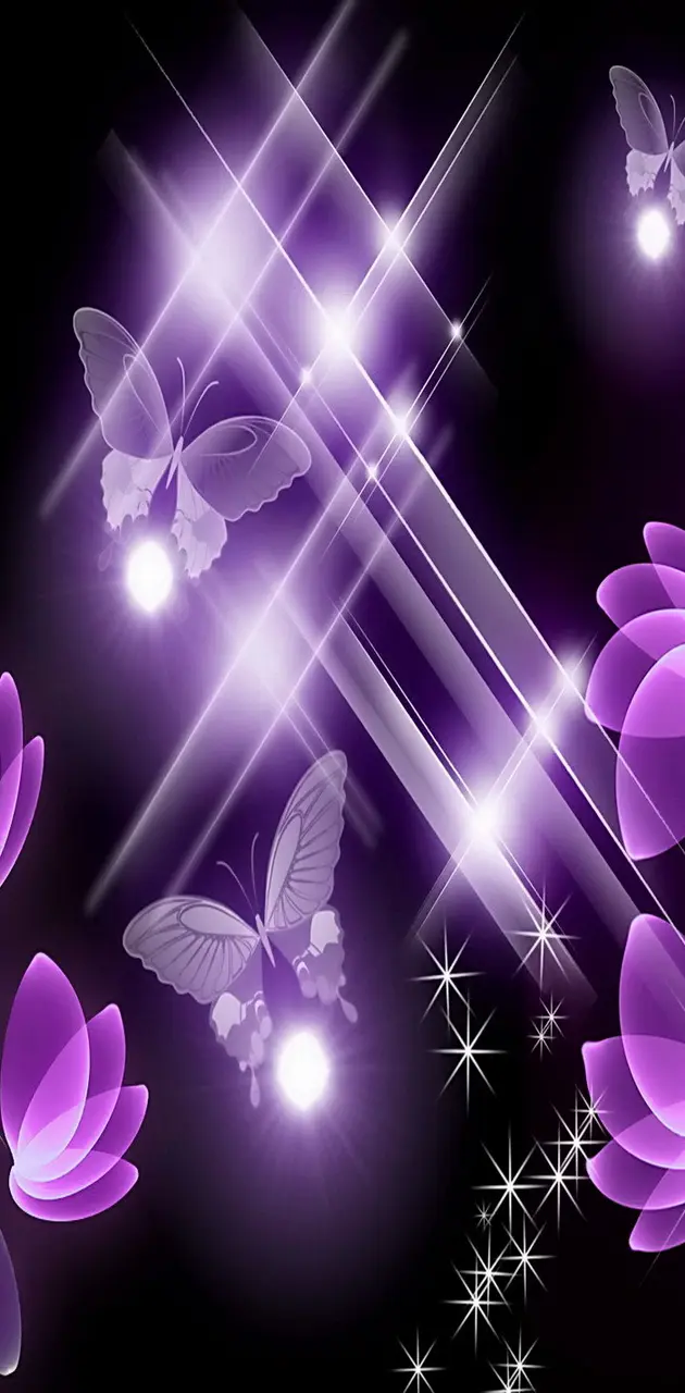 Purple Floral Shine