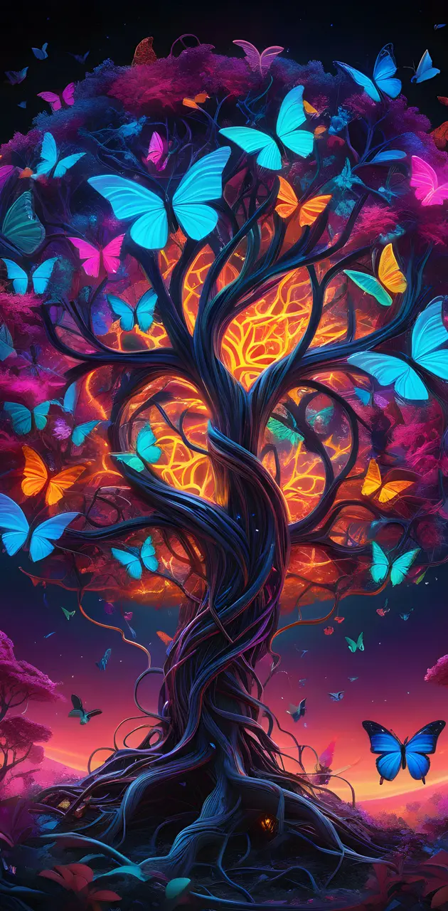 Surreal Butterfly tree
