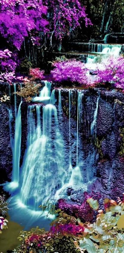 colorful waterfall