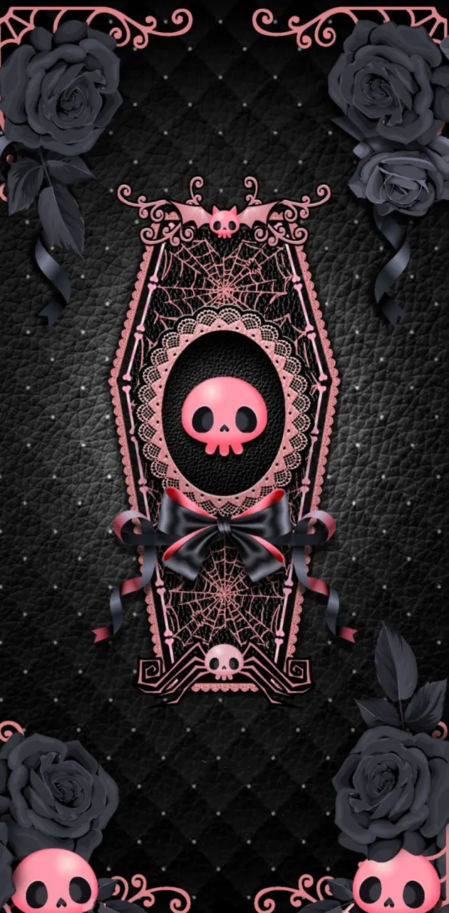 Pink Skull Coffin