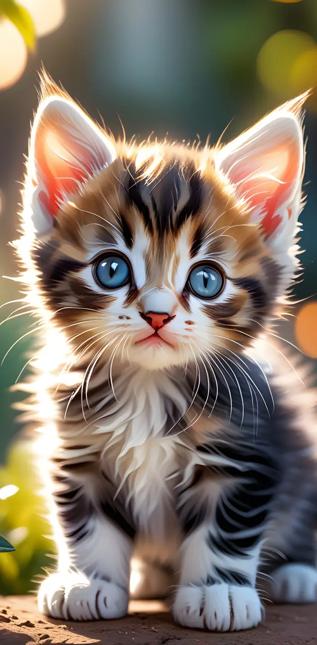 a kitten with blue eyes