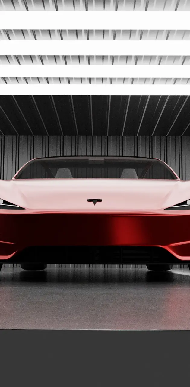 Tesla in red 2
