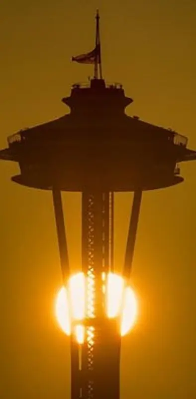 Sun set in Seattle