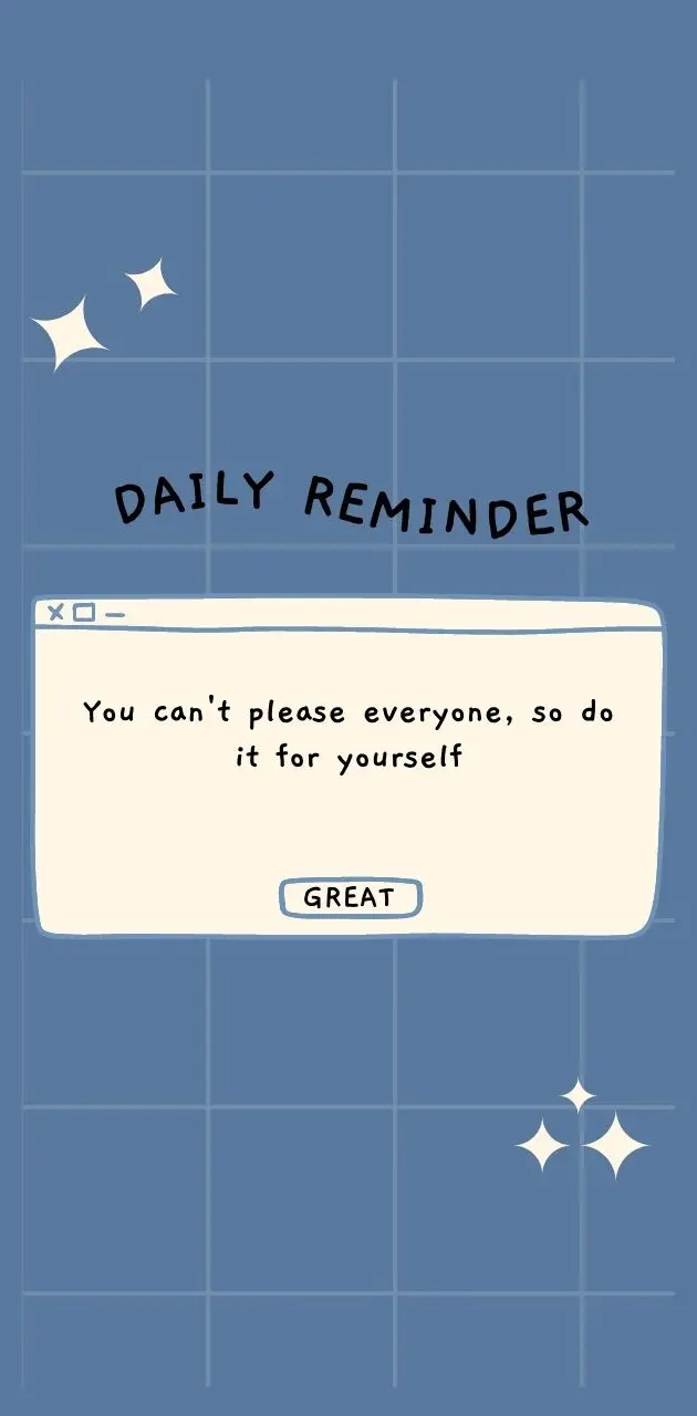 Blue Daily Reminder