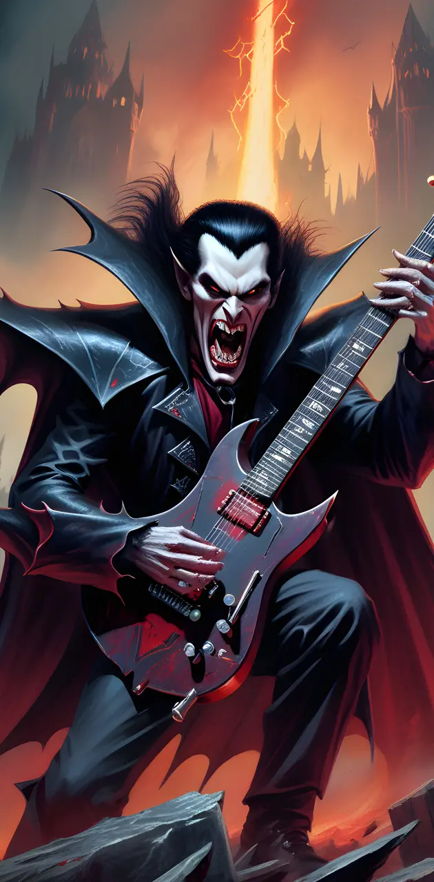 bloodsucking monster guitar player