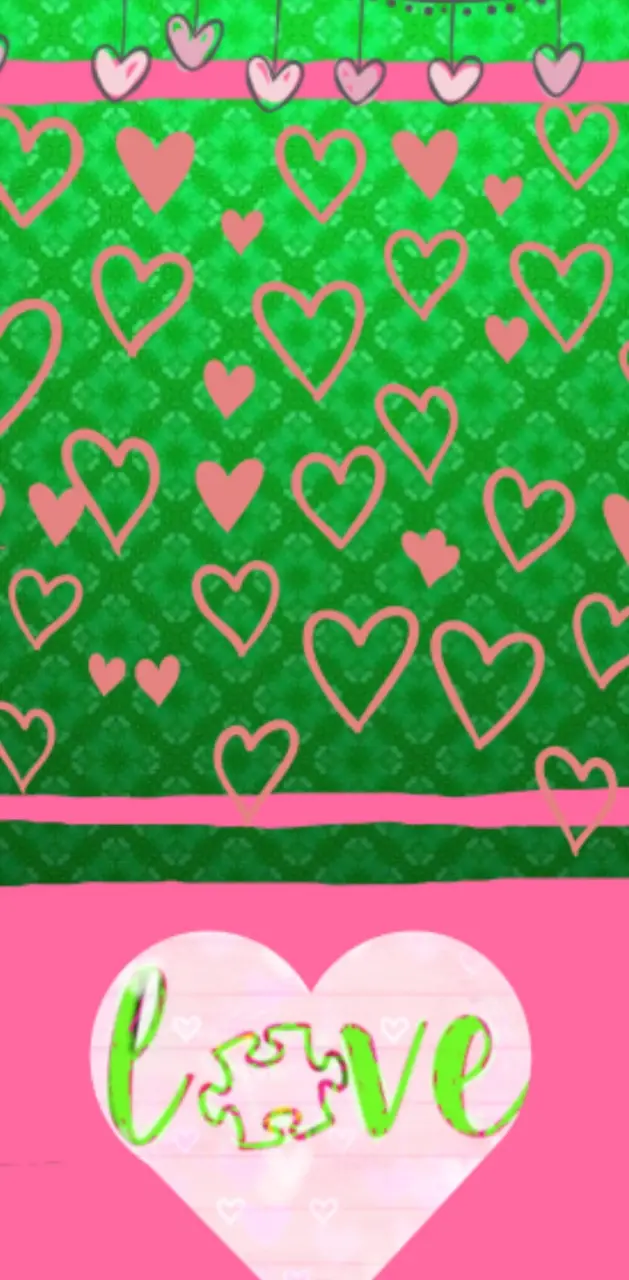 Pink hearts wallpaper