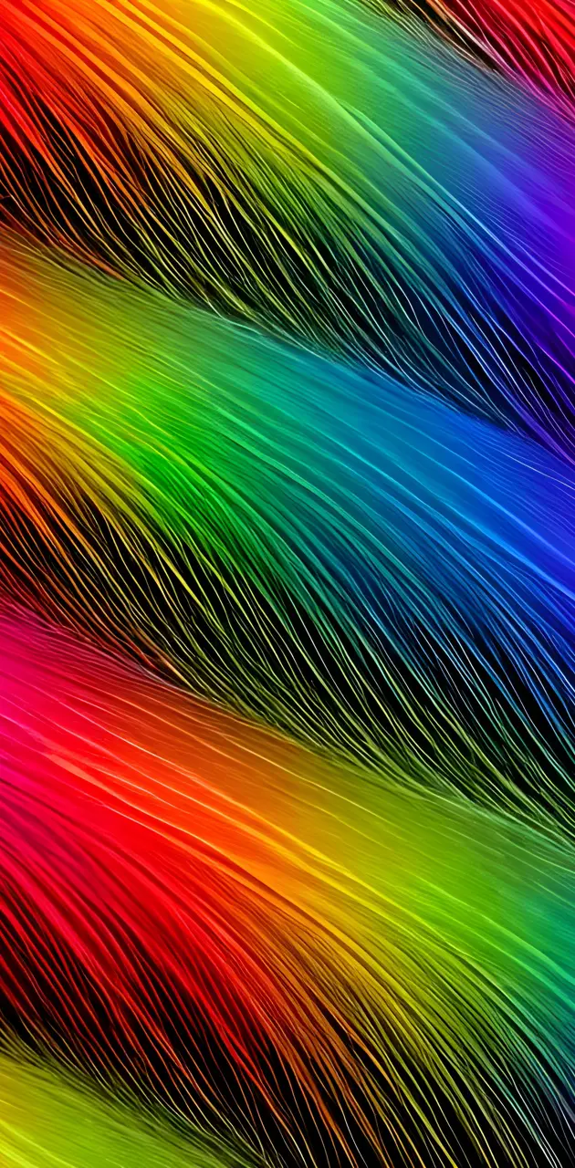 Wispy rainbow feathers