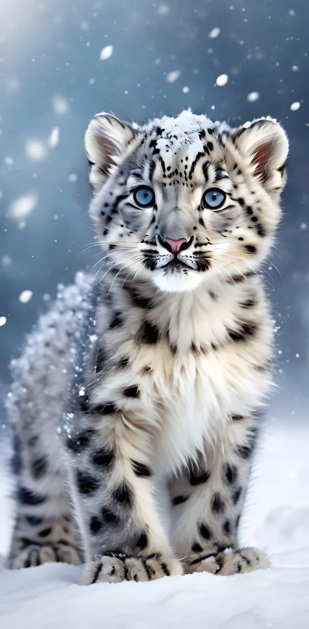 snow leopard in the wild