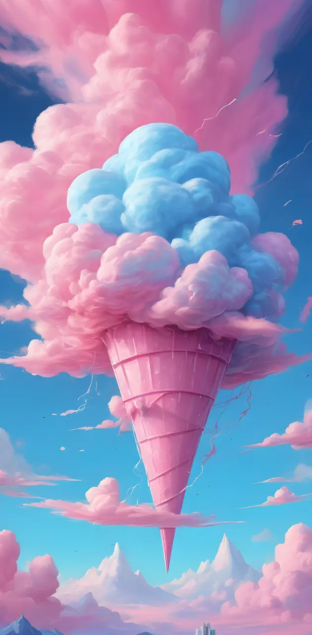 big cotton candy in the sky