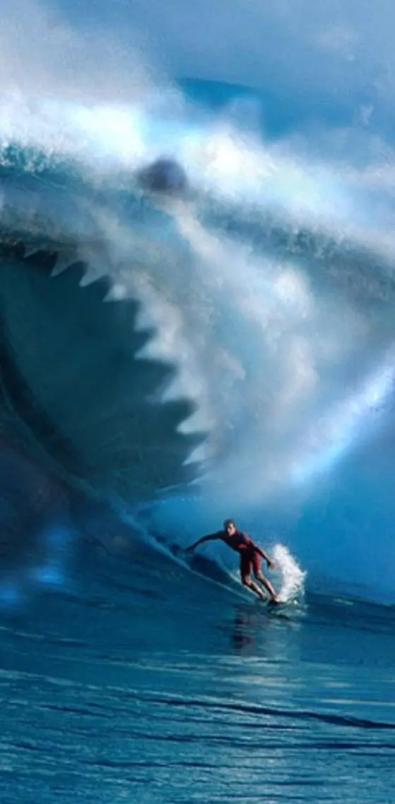 Shark surfing