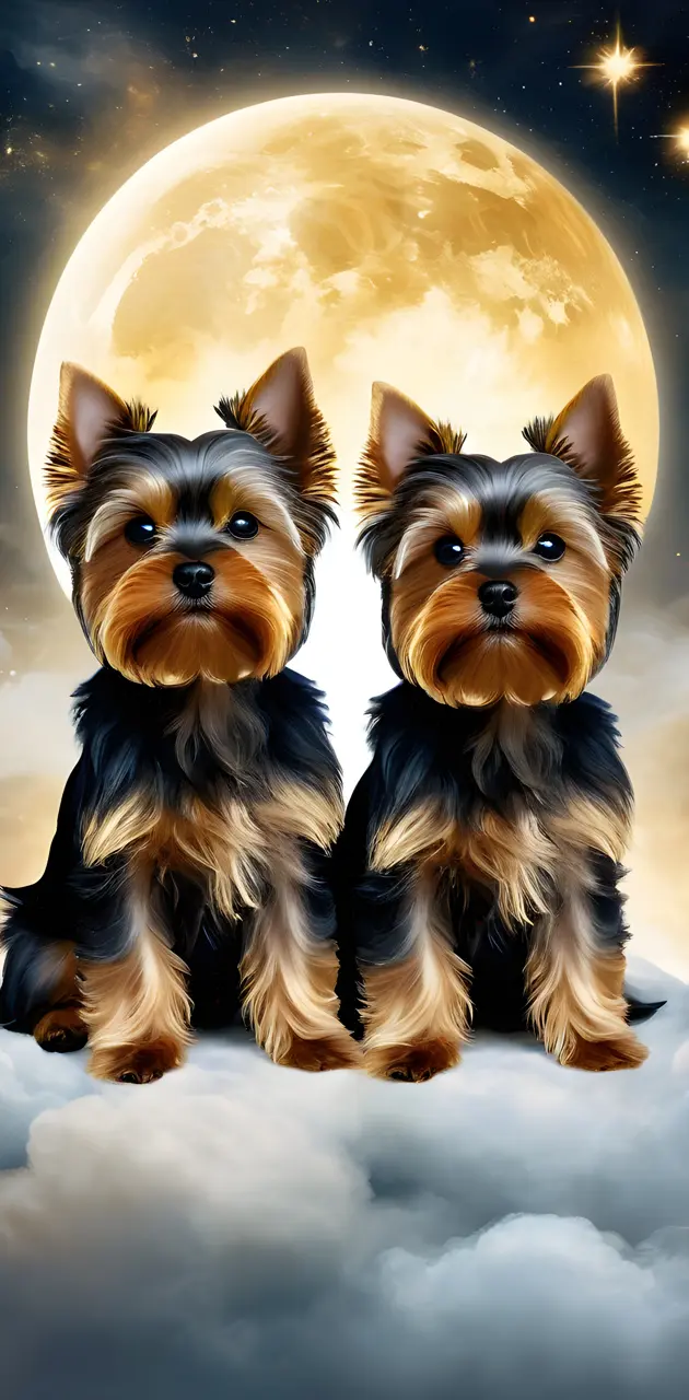 Lovely Twin Yorkshire Terrier