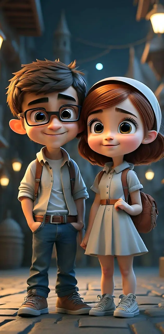 Cute Cartoon Couple
