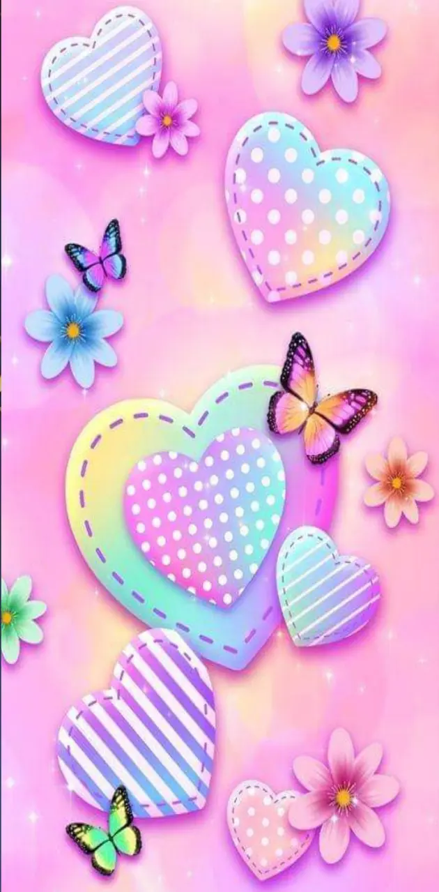 Pastel hearts