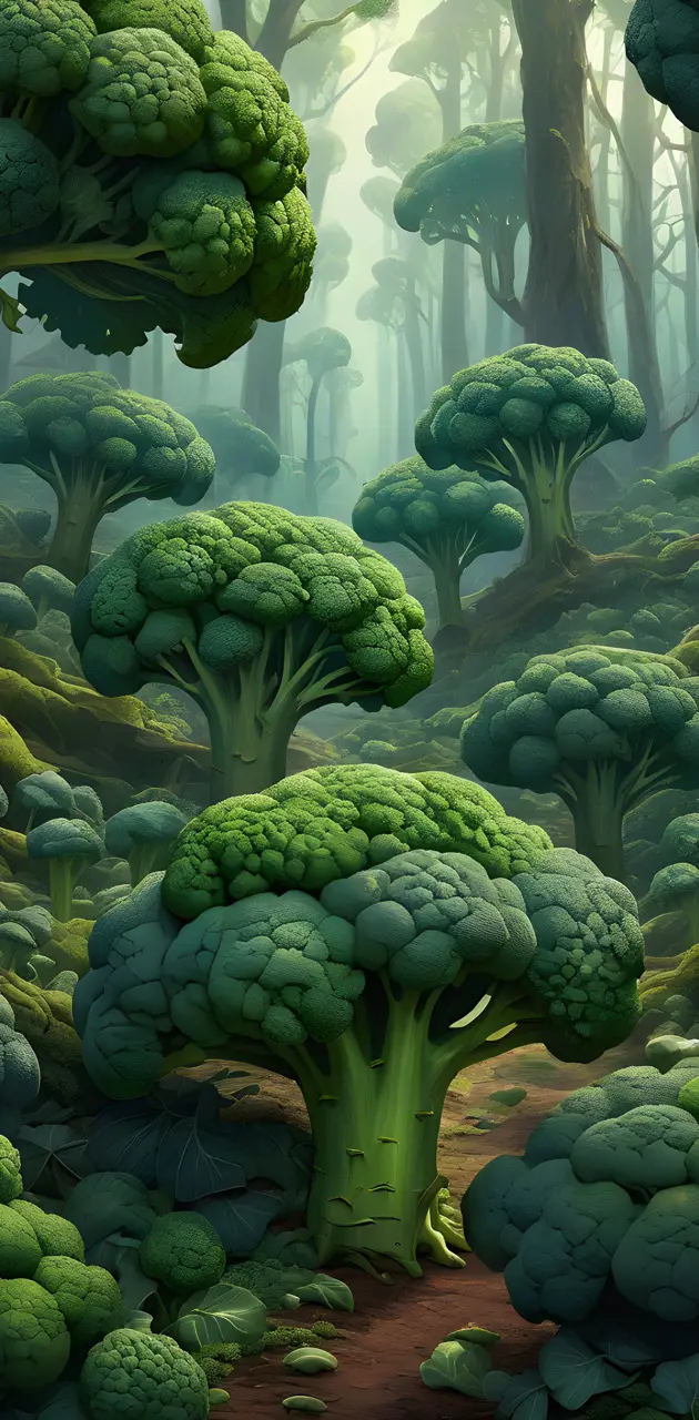 a large display of broccoli