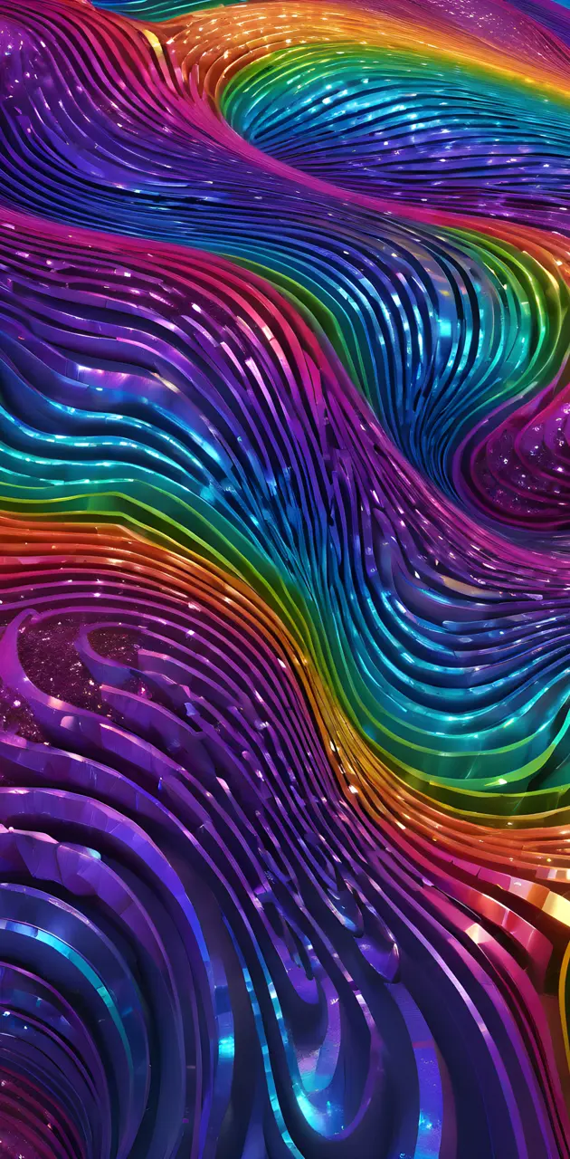 Rainbow Swirls 3D