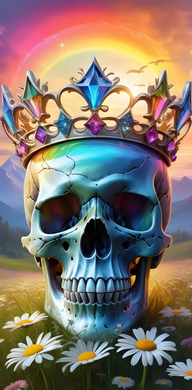 rainbow skull