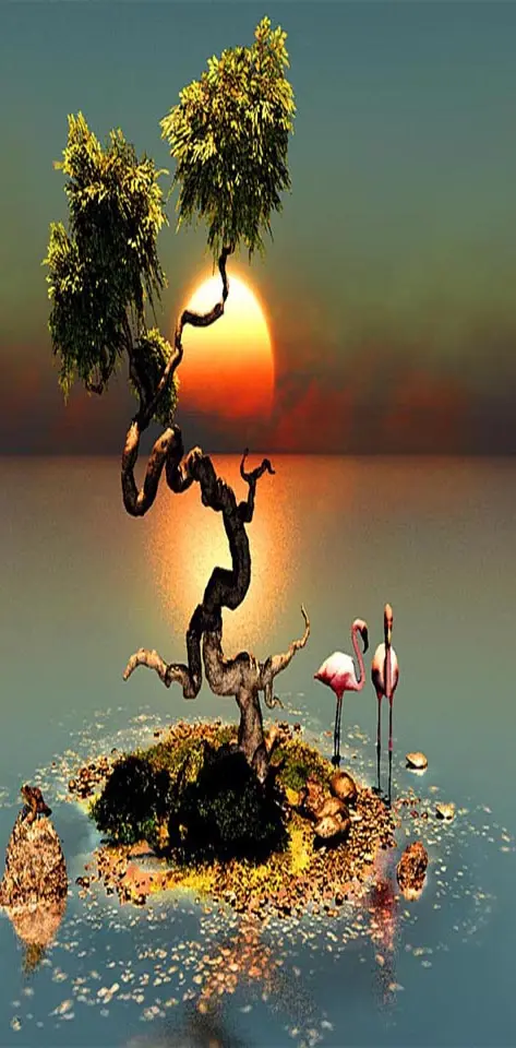 Island Sunset tree