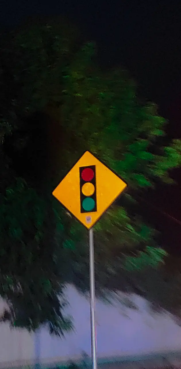 Night road sign photo