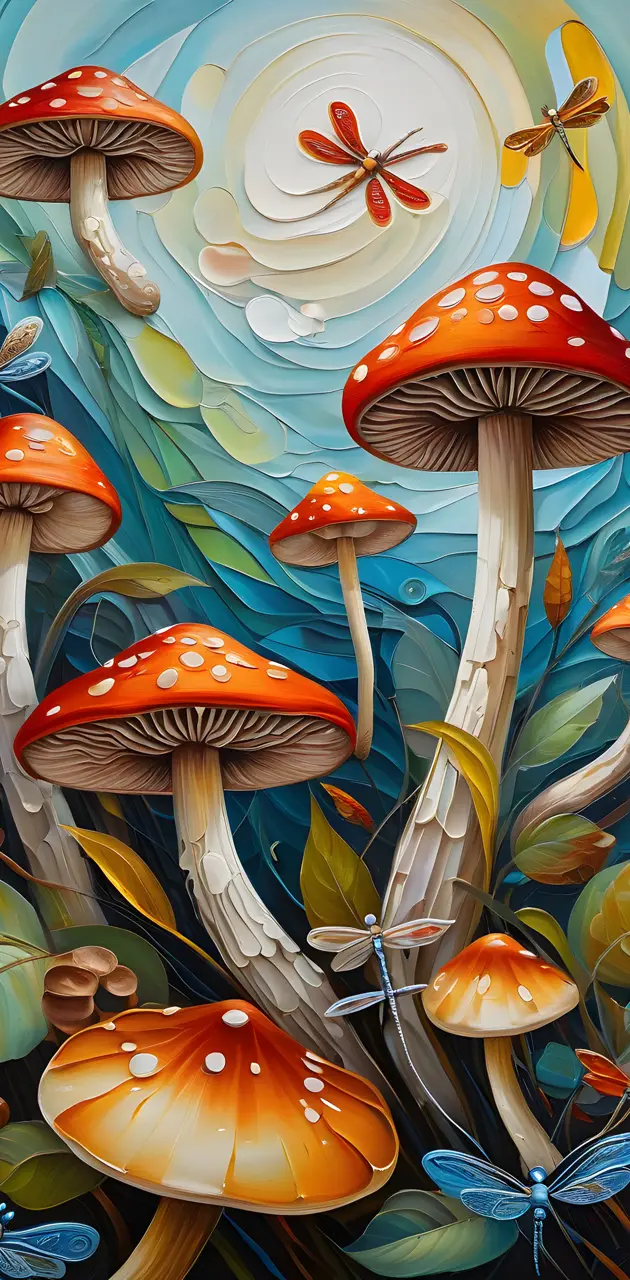 mushroom background pattern