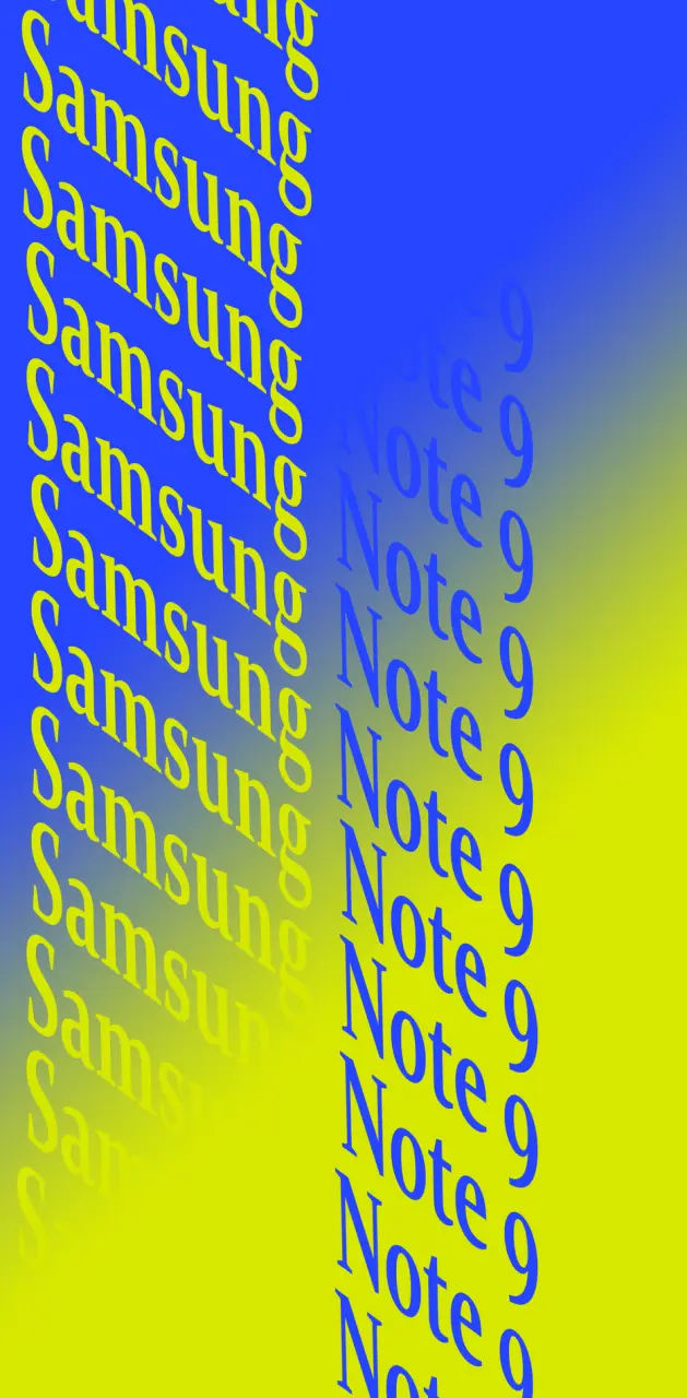 Note 9 blue yellow