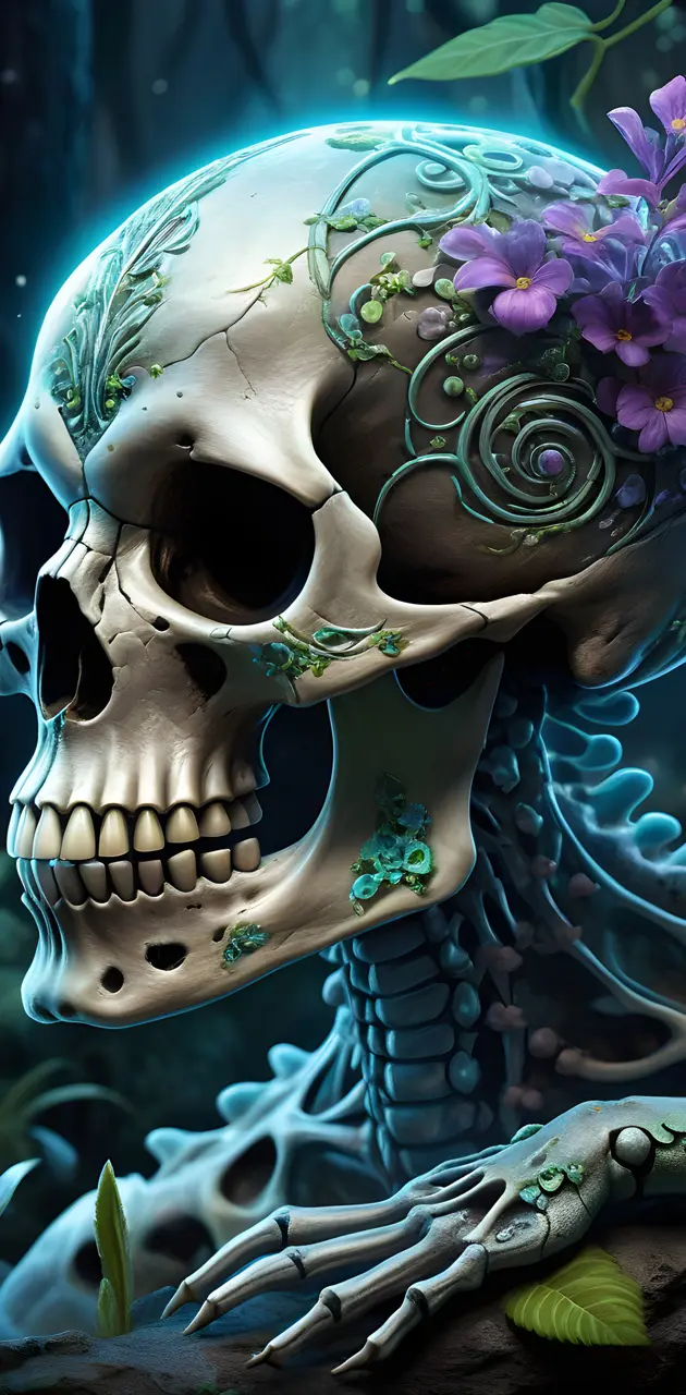 flower skull