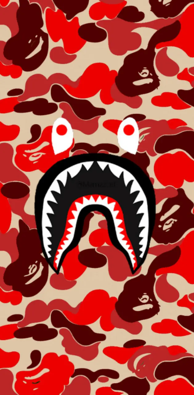 Bape shark red