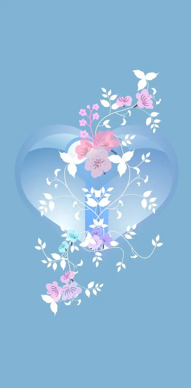 Blue heart flower