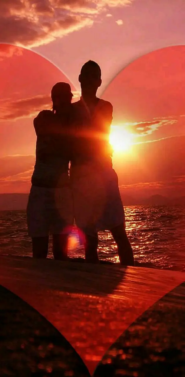 Love couple sunset