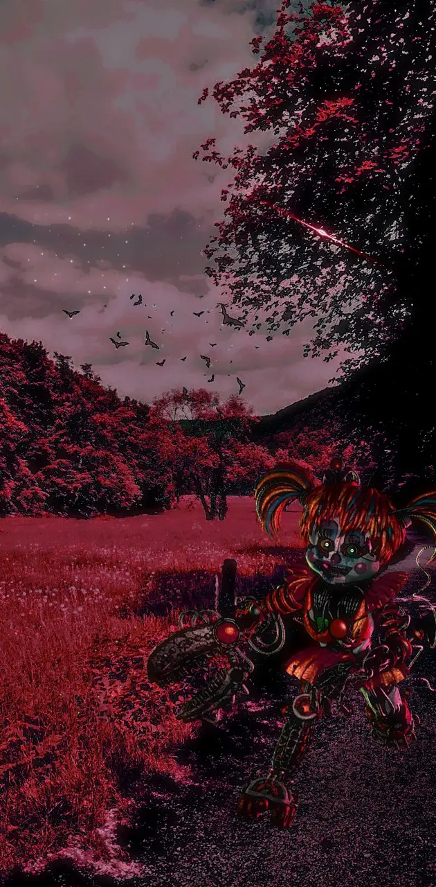 Scrap baby in a forest