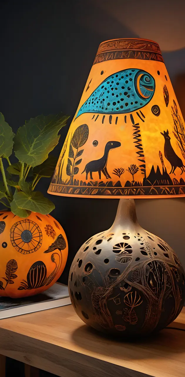 Stonepunk Gourd Lamp Art Inspiration