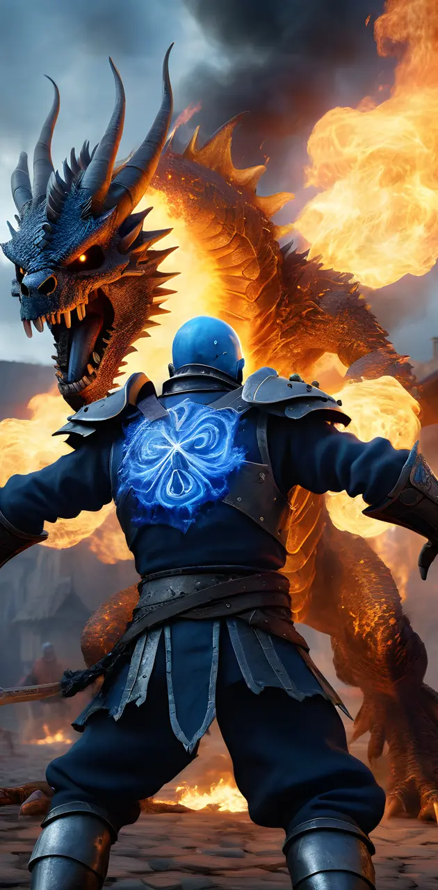 man vs dragon