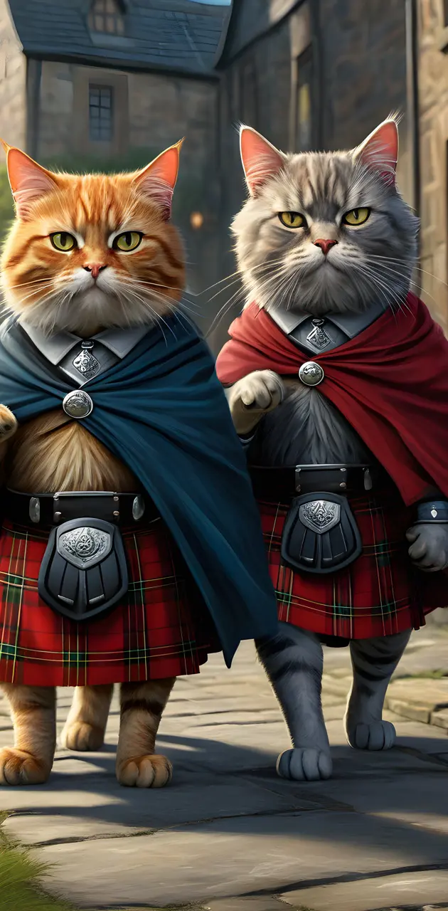 grumpy old men Scottish cats
