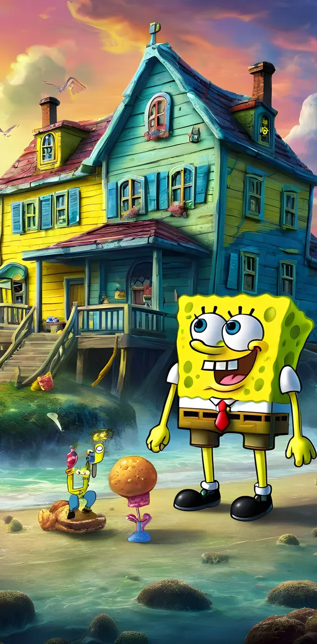 SpongeBob SquarePants by houses