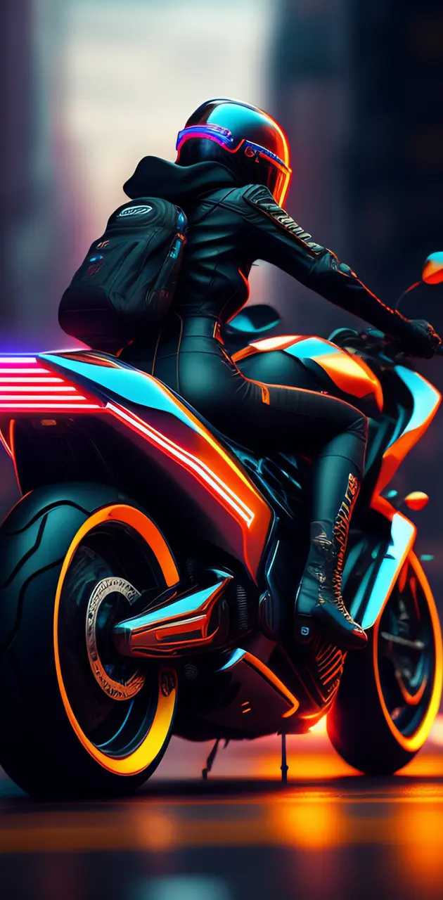 Cyberpunk motorcycle