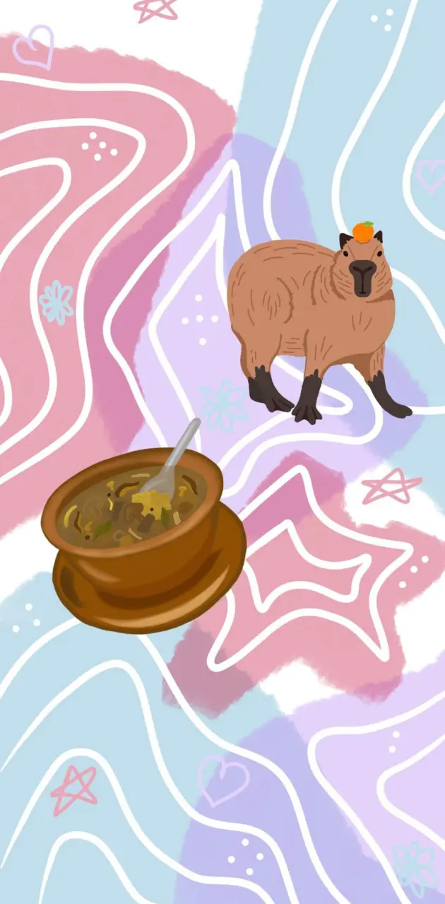 Capybara and soup