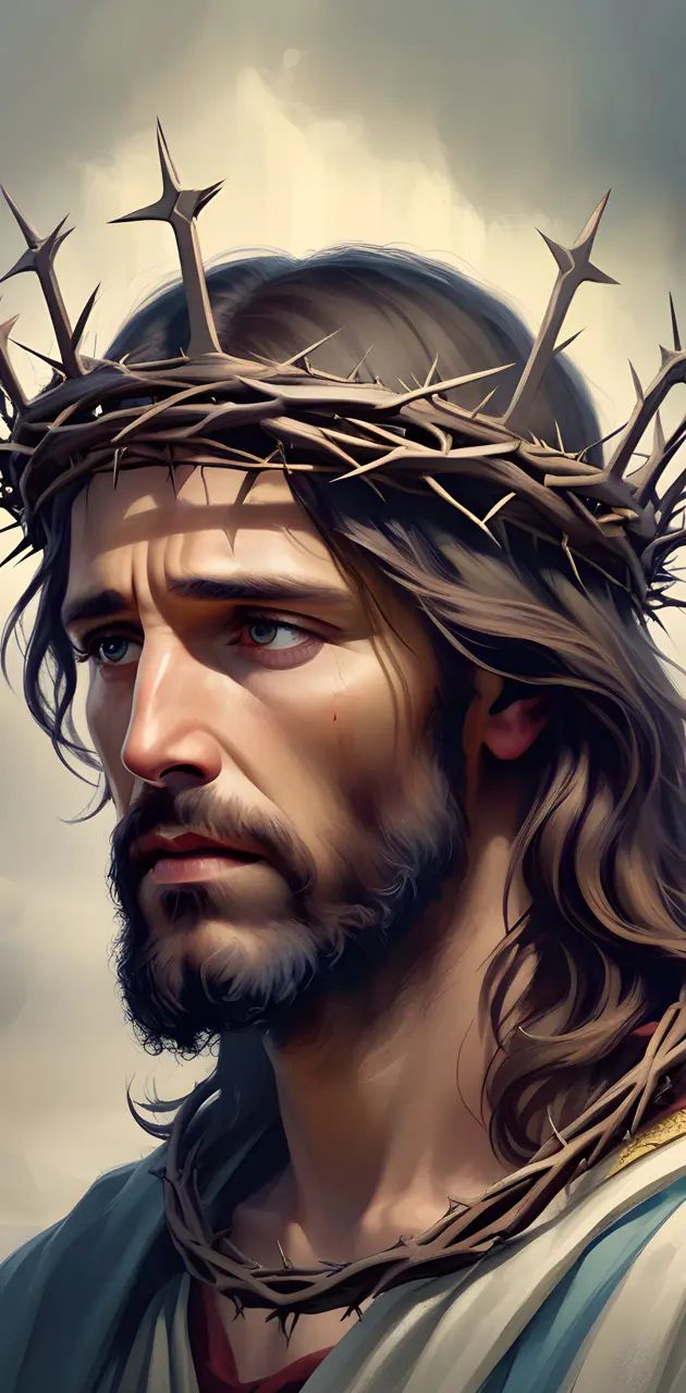 Jesus with crown