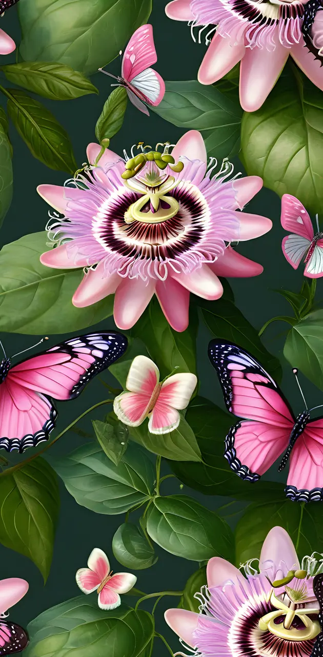passionvflower background pattern