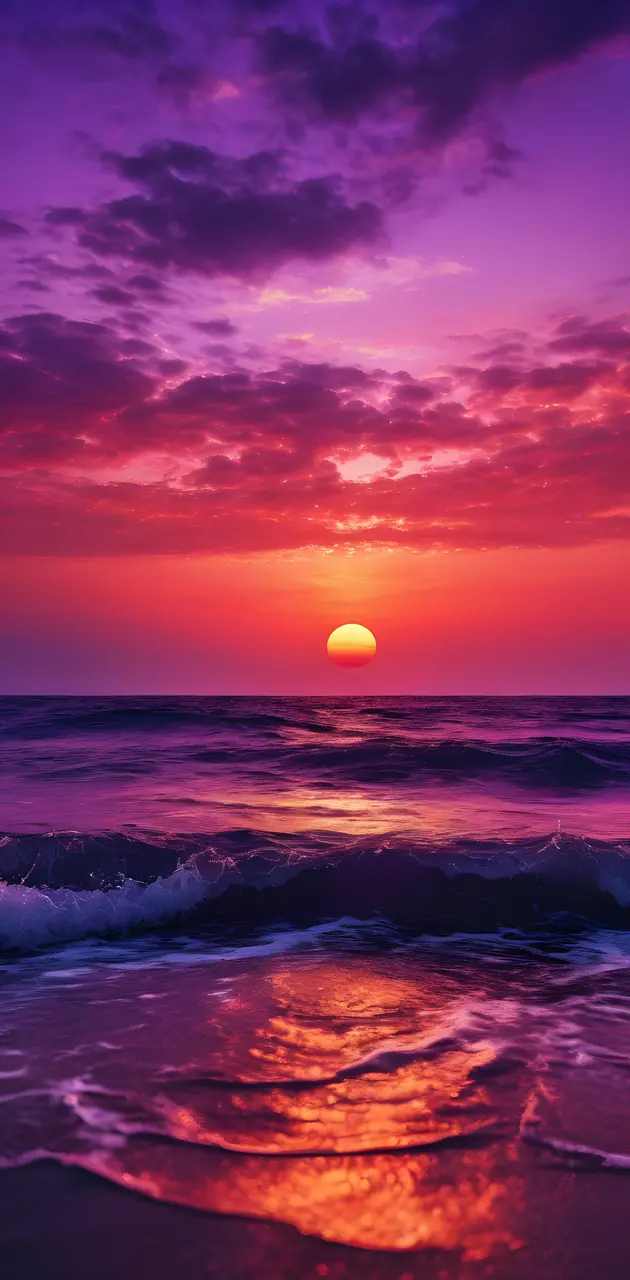 Sunset Violet Red